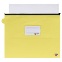 Premto Pastel Pack of  5 A4+ Extra Durable Storage PVC Wallet - Assorted Colours Available - Strong & Practical File Storage