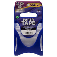Stik-Ie Packing Tape W/Dispenser - 48mm X 25M - Durable Packing Tape for Shipping
