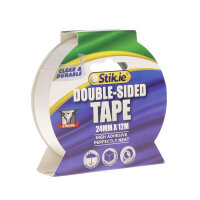 Stik-Ie Double Sided Tape 24mm X 12M - Strong Bonding for Various Projects