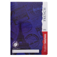 Student Solutions A4 120Pg Durable Cover Manuscript Book - French - Perfect for Language Studies