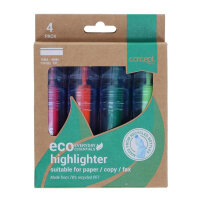 Concept Green Pack of  4 Highlighter 1mm 4mm Bright and Bold Highlights
