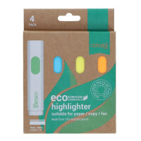 Concept Green Pack of  4 Highlighters Ideal for Study and Work