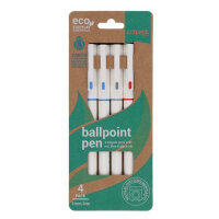 Concept Green Pack of  4 Ballpoint Pen 1mm Line 3 Assorted Perfect for Daily Use