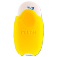 Milan 1012 Fluo School Eraser - 4 Assorted  - Vibrant Erasers for School and Craft Projects