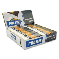 Milan 5020 Extra Soft White Eraser  - Soft and Gentle Erasers for Precise Corrections