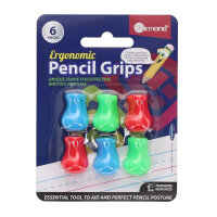 Ormond Card 6 Ergonomic Pencil Grips - Comfortable Pencil Grips for School and Office