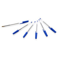 Proscribe Card 6 Ball Pens - Blue - Ideal for School & Office Use