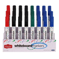 Proscribe Drywipe Whiteboard Markers Assorted - Bright Colours for Clear Writing