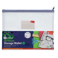 Ormond A4 Durable Mesh Storage Wallet - Sturdy Storage Wallet for Organising Documents