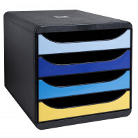Exacompta Bee Blue Big Box Recycled 4 Drawer Assorted