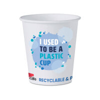 7oz MyCafe Eco Design Paper Cup Blue Pack of 100 MYC10111