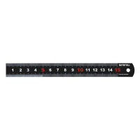 Matt Black Stainless Steel Measuring Rule 150mm