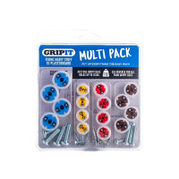 Plasterboard Fixings Multi Pack,16 Piece, Clam Pack