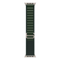 Apple 49mm Dark Green Alpine Loop - Medium - Natural Titanium Finish