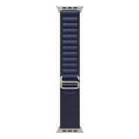 Apple 49mm Navy Alpine Loop - Large - Natural Titanium Finish
