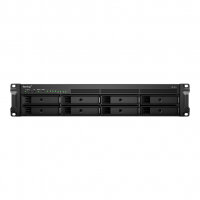 Synology RackStation K/RS1221RP+ +12 x HAT3300 6TB NAS Rack (2U) Ryzen Embedded V1500B 4 GB DDR4 72 TB HDD Aluminium, Black