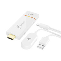 j5create ScreenCast 4K Wireless Display Adapter - AirPlay, Miracast & Android Compatible