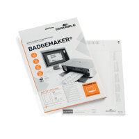 Durable Badgemaker Insert Sheets 61&#47;122x210mm 150gsm White (Pack of 20) 146002