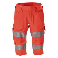 Mascot Shorts, Long 19249-510 Accelerate Safe Ultimate Stretch, Water-Repellent, Suitable For Industrial Wash  Hi-Vis Red W52.5