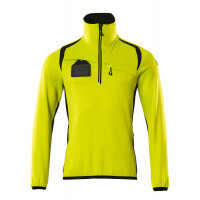 Mascot Fleece Jumper With Half Zip 19303-316 Accelerate Safe Modern Fit, Two-Toned  Hi-Vis Yellow/Black 5Xl