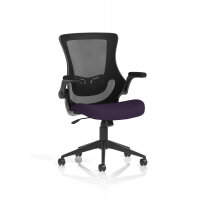 Orbit Black Mesh Back Chair Bespoke Colour Seat Tansy Purple
