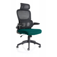 Iris Task Operator Black Mesh Back Bespoke Colour Seat Maringa Teal