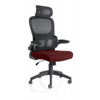 Iris Task Operator Black Mesh Back Bespoke Colour Seat Ginseng Chilli