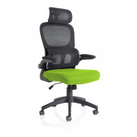 Iris Task Operator Black Mesh Back Bespoke Colour Seat Myrrh Green