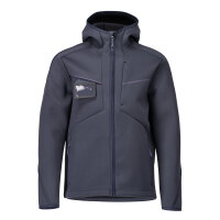 Mascot Softshell Jacket With Hood 22086-662 Customized Breathable, Water-Repellent, Modern Fit, Reflective  Dark Navy M