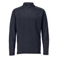 Mascot T-Shirt, Long-Sleeved, With Half Zip 22681-618 Customized Premium, Modern Fit, Moisture Wicking  Dark Navy M