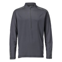 Mascot T-Shirt, Long-Sleeved, With Half Zip 22681-618 Customized Premium, Modern Fit, Moisture Wicking  Stone Grey M