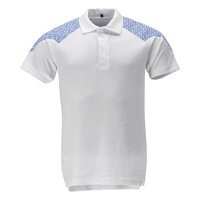 Mascot Polo Shirt 20083-933 Food & Care Premium Performance, Prowash,White/Azure Blue,M