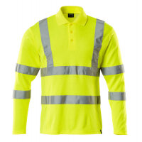 Mascot Polo Shirt, Long-Sleeved 18283-995 Safe Classic Premium, Modern Fit  Hi-Vis Yellow M