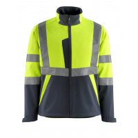 Mascot Softshell Jacket 15902-253 Safe Light Breathable, Fleece On Inner Side  Hi-Vis Yellow/Dark Navy L