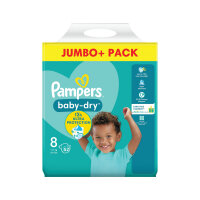 Pampers Baby Dry Taped Nappies Size 8 Jumbo (Pack of 52) 75896