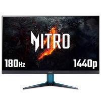Acer NITRO VG2 Nitro VG272UV3 gaming monitor - 27", Quad HD, 180Hz, 0.5ms, FreeSync Premium, DisplayHDR 400, HDMI & DP