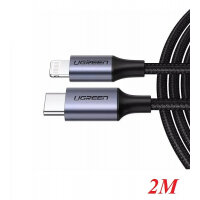 Ugreen 60761 mobile phone cable Black 2 m USB C Lightning