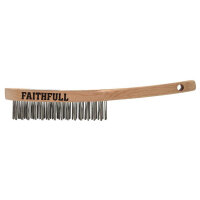 Heavy-Duty Stainless Steel Scratch Brush, 3 Row