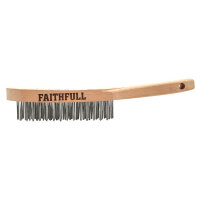 Heavy-Duty Stainless Steel Scratch Brush, 4 Row
