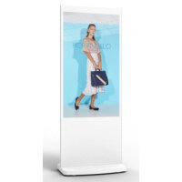 Allsee Technologies L55HD9W Signage Display Totem design 139.7 cm (55") LCD Wi-Fi 450 cd/m² Full HD White Built-in processor Android 7.1 24/7