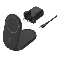 Belkin WIB007MYBK mobile device charger Headphones, Smartphone Black USB Wireless charging Fast charging Indoor