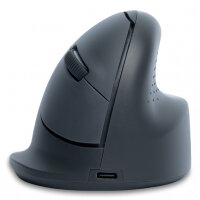 R-Go Tools Vertical mouse R-Go HE Basic, ergonomic mouse, medium (hand size ≥ 185 mm), right-handed, Bluetooth, grey