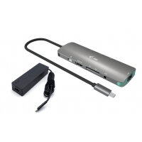 i-tec USB-C Metal Nano Docking Station 4K HDMI LAN with Power Delivery 100W + Universal Charger 100W