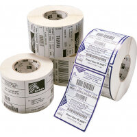 Zebra Z-Select 2000T White Thermal Transfer Labels - 102 × 76 mm, Permanent Acrylic Adhesive, 930 Labels per Roll, 12 Rolls per Box