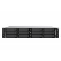 QNAP TS-1273AU-RP-8G NAS/storage server Rack (2U) Ryzen Embedded V1500B 8 GB DDR4 0 TB QNAP QTS Aluminium, Black