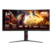 AOC G4 CU34G4Z computer monitor 86.4 cm (34") 3440 x 1440 pixels Wide Quad HD LED Black, Red