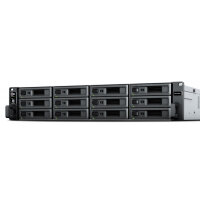 Synology RackStation RS2423+ NAS/storage server Rack (2U) Ryzen Embedded V1780B 8 GB DDR4 0 TB DiskStation Manager Black, Grey