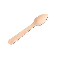 Economy Disposable Birch Wood Teaspoon 11cm (Pack of 100) F90223-0