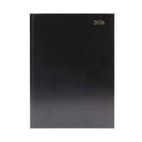 5 Star Desk Diary Day Per Page Appointment A5 Black 2026 KFA51ABK26