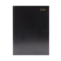 5 Star Desk Diary 2 Day Per Page A4 Black 2026 KFA42BK26